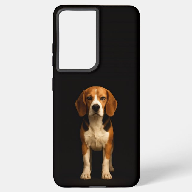 Funda Para Samsung Galaxy Black 4 Luxe Galaxy S21 Ultra, Kind Beagle (Reverso )