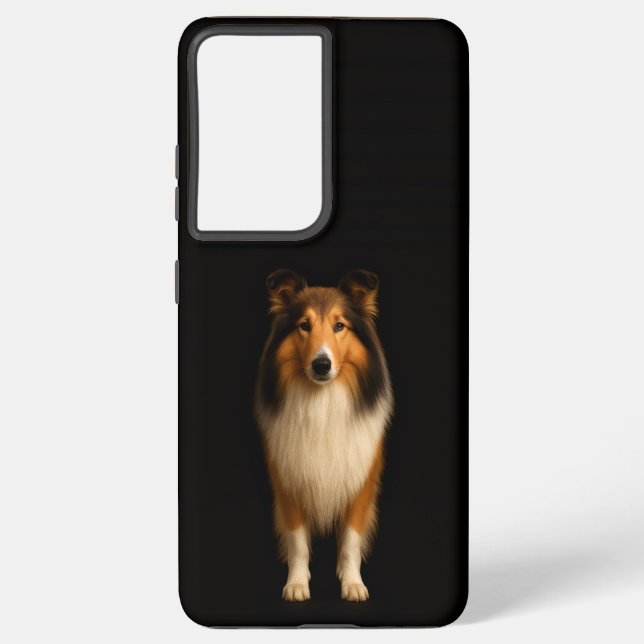 Funda Para Samsung Galaxy Black 4 Luxe Galaxy S21 Ultra, Loyal Collie (Reverso )