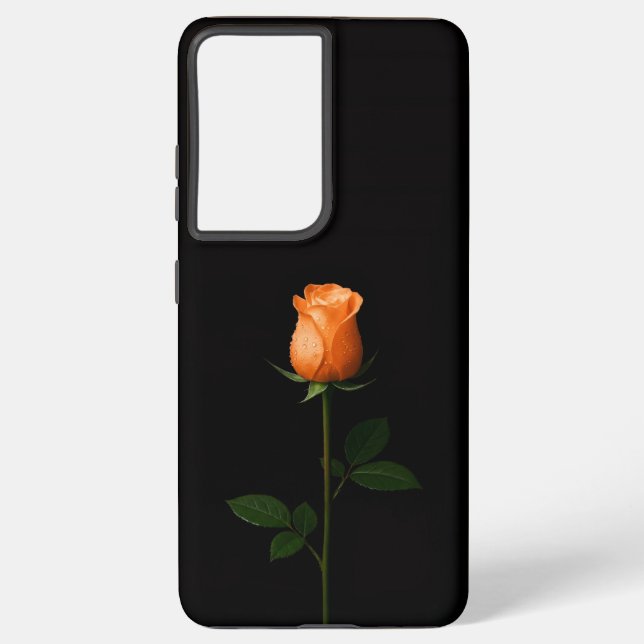 Funda Para Samsung Galaxy Black 4 Luxe Galaxy S21 Ultra, Sunset Orange Rose (Reverso )