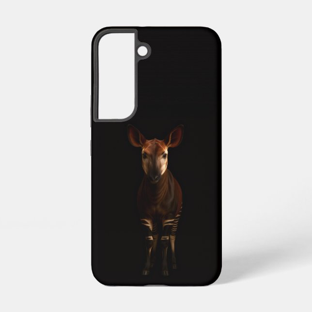 Funda Para Samsung Galaxy Black 4 Luxe Galaxy S22 Case, Forest Okapi (Reverso )