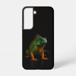 Funda Para Samsung Galaxy S22 Black 4 Luxe Galaxy S22 Case, Green Iguana