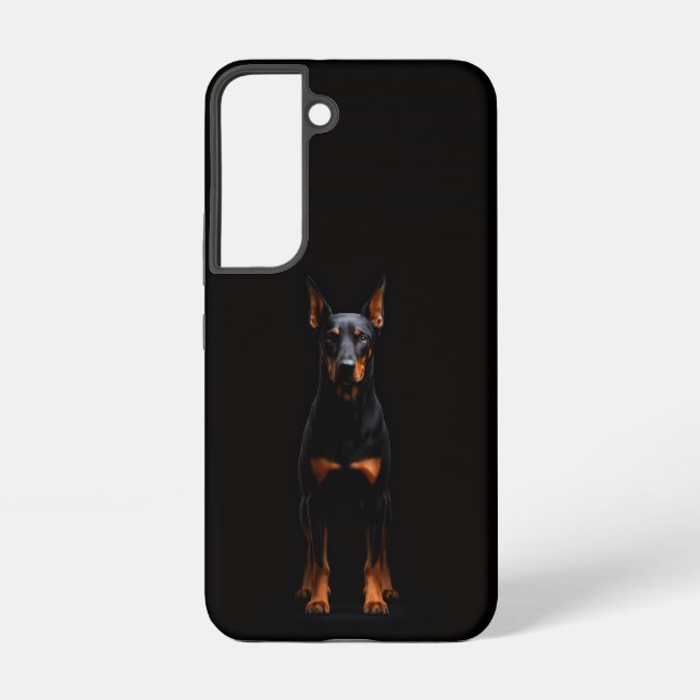 Funda Para Samsung Galaxy Black 4 Luxe Galaxy S22 Case, Guardian Doberman (Reverso )