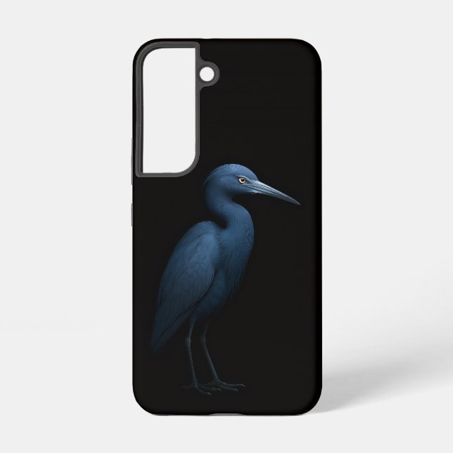 Funda Para Samsung Galaxy Black 4 Luxe Galaxy S22 Case, Little Blue Heron (Reverso )