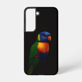 Funda Para Samsung Galaxy S22 Black 4 Luxe Galaxy S22 Case, Lorikeet Parrot