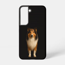 Funda Para Samsung Galaxy S22 Black 4 Luxe Galaxy S22 Case, Loyal Collie Dog