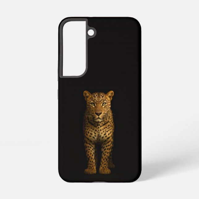 Funda Para Samsung Galaxy Black 4 Luxe Galaxy S22 Case, Majestic Leopard (Reverso )