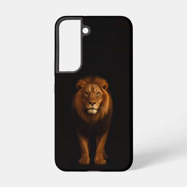 Funda Para Samsung Galaxy Black 4 Luxe Galaxy S22 Case, Majestic Lion (Reverso )