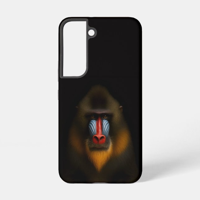 Funda Para Samsung Galaxy Black 4 Luxe Galaxy S22 Case, Mandrill Monkey (Reverso )