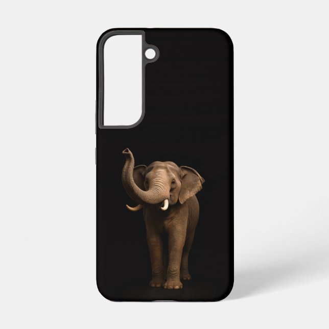 Funda Para Samsung Galaxy Black 4 Luxe Galaxy S22 Case, Mighty Elephant (Reverso )