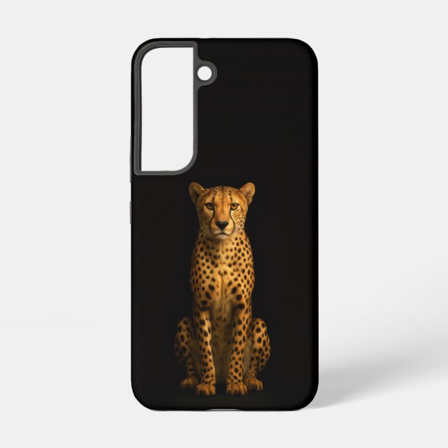 Funda Para Samsung Galaxy Black 4 Luxe Galaxy S22 Case, Sleek Cheetah (Reverso )