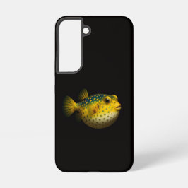 Funda Para Samsung Galaxy S22 Black 4 Luxe Galaxy S22 Case, Yellow Putterfish