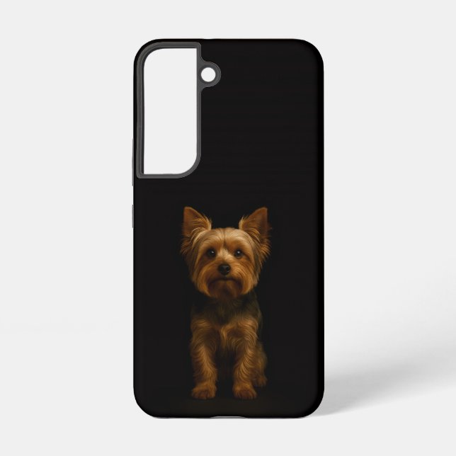 Funda Para Samsung Galaxy Black 4 Luxe Galaxy S22 Case, Yorkshire Terrier (Reverso )