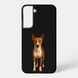 Funda Para Samsung Galaxy S22+ Black 4 Luxe Galaxy S22 Plus, Classy Basenji Dog