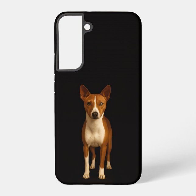 Funda Para Samsung Galaxy Black 4 Luxe Galaxy S22 Plus, Classy Basenji Dog (Reverso )