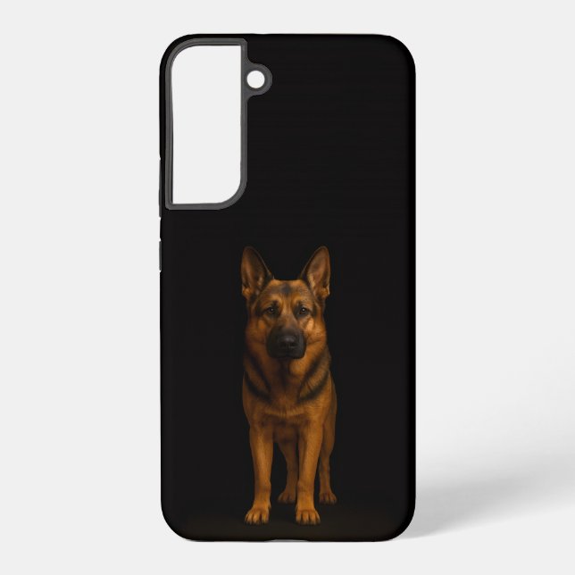 Funda Para Samsung Galaxy Black 4 Luxe Galaxy S22 Plus, German Shepherd (Reverso )