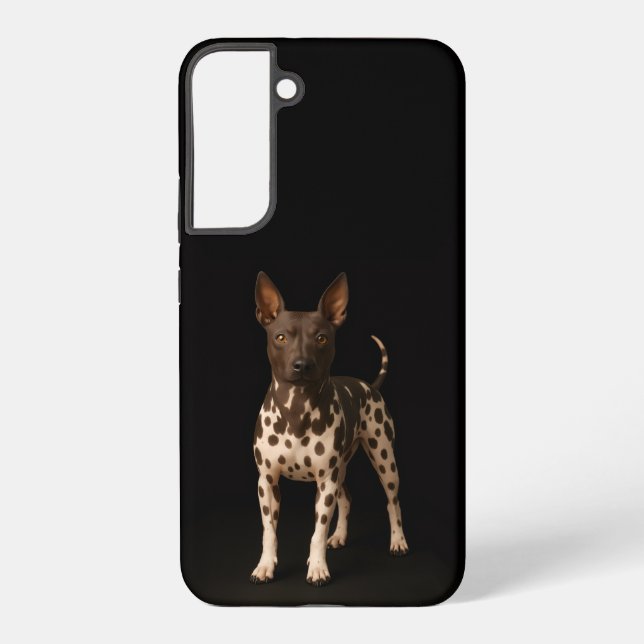 Funda Para Samsung Galaxy Black 4 Luxe Galaxy S22 Plus, Hairless Terrier (Reverso )