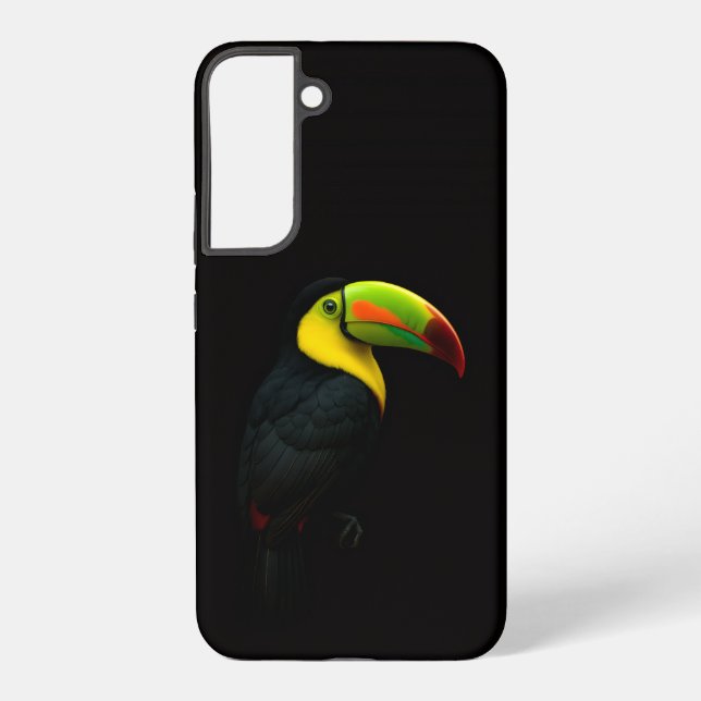 Funda Para Samsung Galaxy Black 4 Luxe Galaxy S22 Plus, Keel Billed Tucan (Reverso )