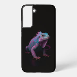 Funda Para Samsung Galaxy S22+ Black 4 Luxe Galaxy S22 Plus, Pink Tropical Iguana
