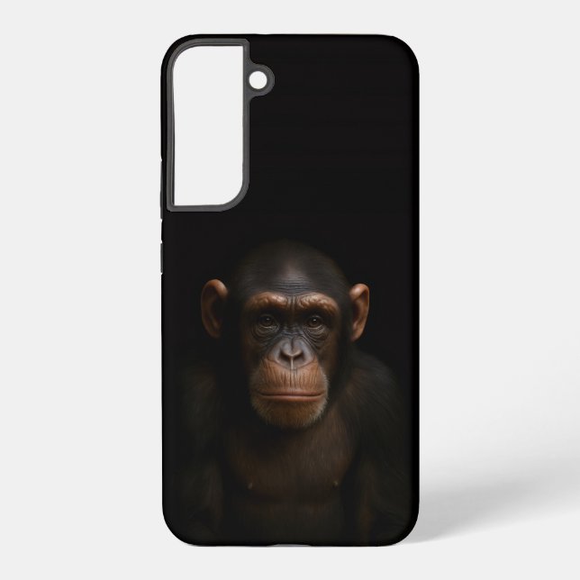 Funda Para Samsung Galaxy Black 4 Luxe Galaxy S22 Plus, Serene Chimpanzee (Reverso )