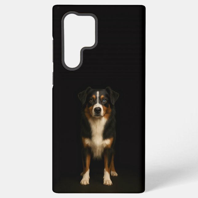 Funda Para Samsung Galaxy Black 4 Luxe Galaxy S22 Ultra, Aussie Shepherd (Reverso )