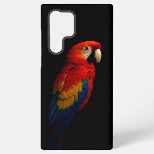 Funda Para Samsung Galaxy S22 Ultra Black 4 Luxe Galaxy S22 Ultra Funda, Scarlet Parro