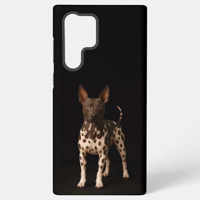 Funda Para Samsung Galaxy Black 4 Luxe Galaxy S22 Ultra, Hairless Terrier (Reverso )