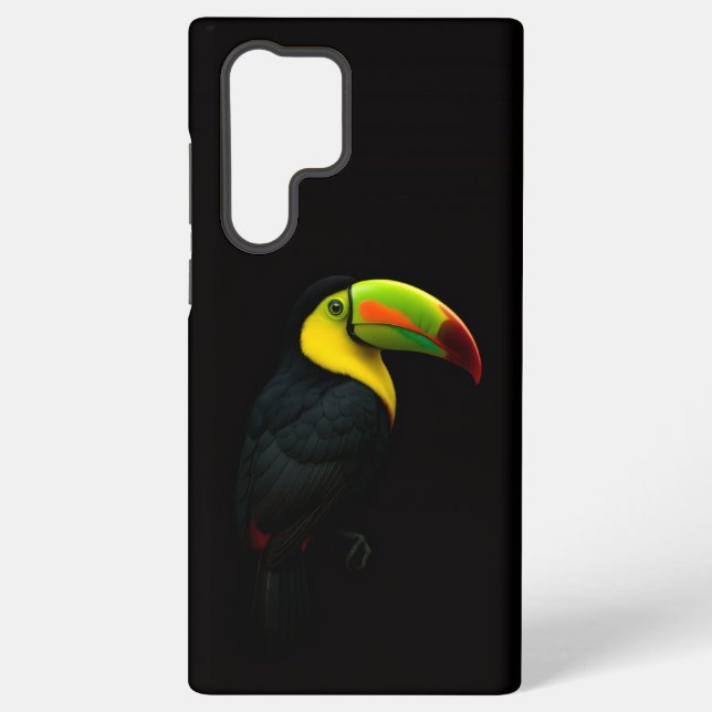 Funda Para Samsung Galaxy Black 4 Luxe Galaxy S22 Ultra, Keel Billed Tucan (Reverso )