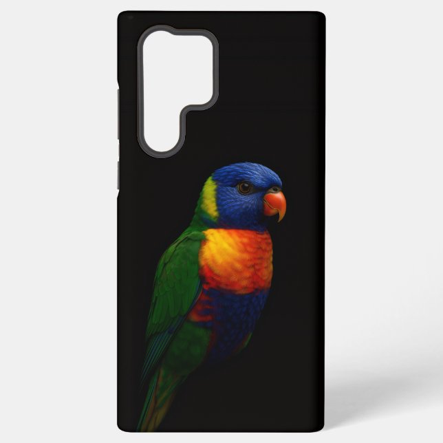Funda Para Samsung Galaxy Black 4 Luxe Galaxy S22 Ultra, Lorikeet Parrot (Reverso )