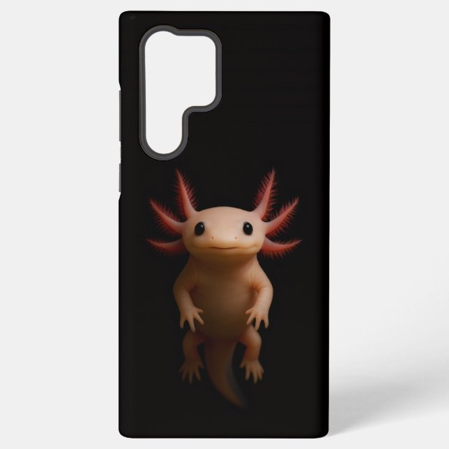 Funda Para Samsung Galaxy Black 4 Luxe Galaxy S22 Ultra, Mexican Axolotl (Reverso )