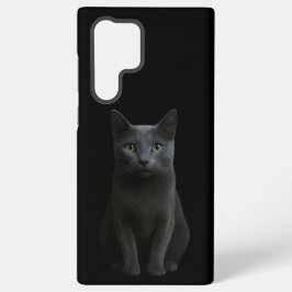Funda Para Samsung Galaxy S22 Ultra Black 4 Luxe Galaxy S22 Ultra, Russian Blue Cat