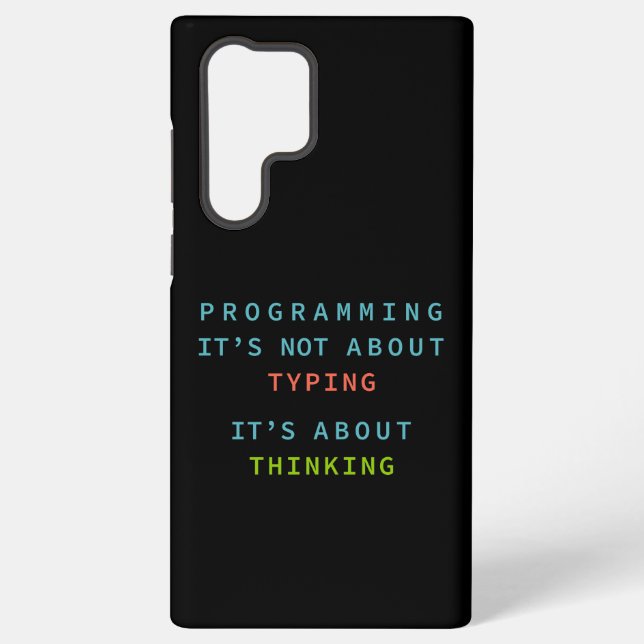 Funda Para Samsung Galaxy Black Programming Thinking Logic Code (Reverso )