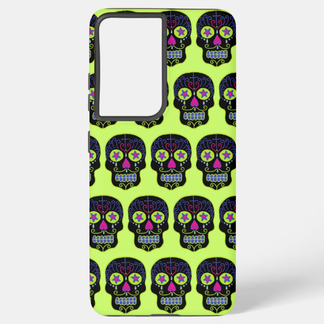 Funda Para Samsung Galaxy Black Sugar Skull (Reverso )