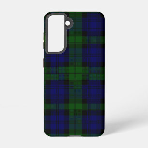 Funda Para Samsung Galaxy S21 Black Watch Tartan Blue Green Plage