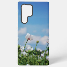 Funda Para Samsung Galaxy S22 Ultra Bloeiend Papaver somneferum maanzaad bloemen.