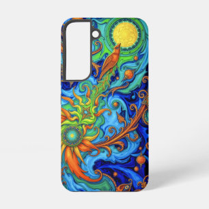 Funda Para Samsung Galaxy S22 Bloom Cósmico: Flujo de Energía Surreal