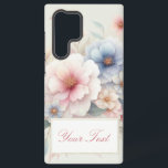 Funda Para Samsung Galaxy S22 Ultra Blossom Companion<br><div class="desc">Eleva tu tecnología con 'Blossom Companion',  un teléfono adornado con un diseño de flores de color suave,  personalizable con elegantes opciones de monograma. Combinar estilo y personalización en esta maravilla tecnológica de inspiración floral.</div>