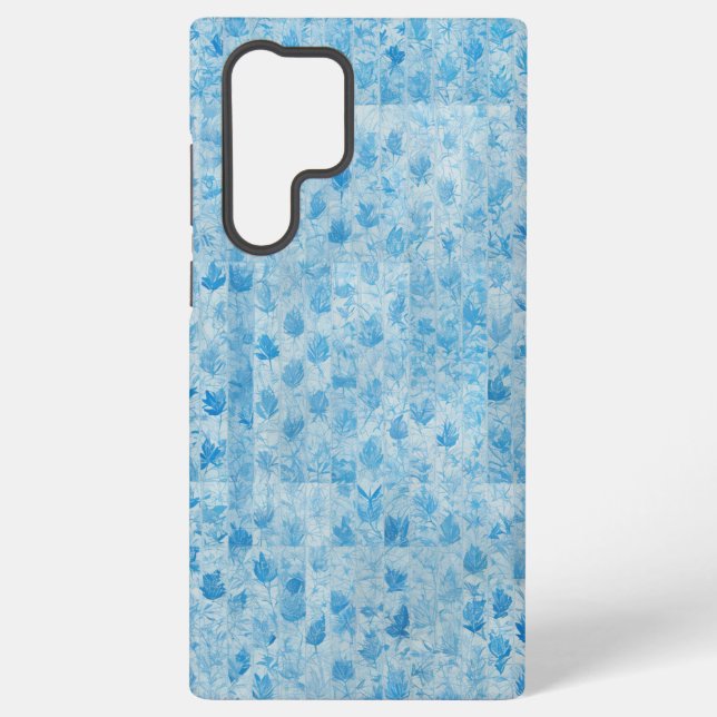 Funda Para Samsung Galaxy Blue Forest - Ethereal Leaf Pattern Phone Case (Reverso )