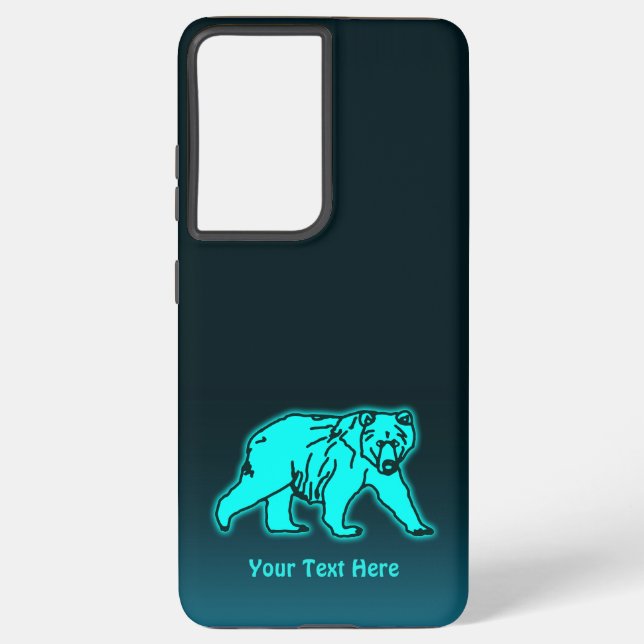 Funda Para Samsung Galaxy Blue Kodiak Bear (Reverso )