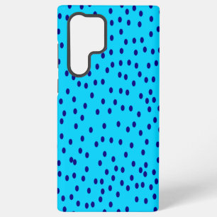 Funda Para Samsung Galaxy S22 Ultra Blue Two Toned Polka Dots