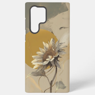 Funda Para Samsung Galaxy S22 Ultra Boceto de girasol minimalista neutro