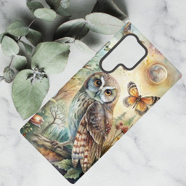 Funda Para Samsung Galaxy S22 Ultra Boho Woodland Owl