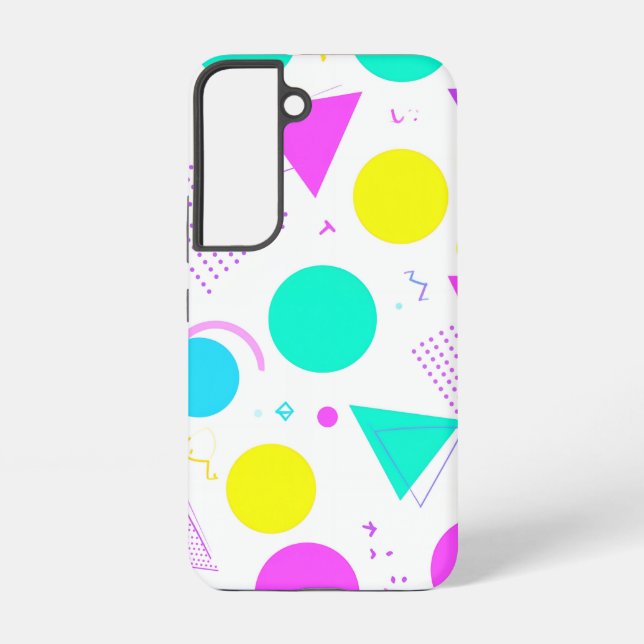 Funda Para Samsung Galaxy Bold Neon Memphis Geometric 80s Design (Reverso )