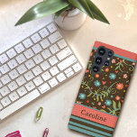 Funda Para Samsung Galaxy S21 Ultra Bonito Floral Moderno nombreInespiritividad<br><div class="desc">Este alegre y colorido estuche de celulares Inespirivity será la adición perfecta a tu teléfono. Las divertidas flores de color son perfectas para cualquier edad. Agregue un nombre para personalizar este funda colorido. Se agregaron muchos nuevos estuches de teléfono en mi tienda Zazzle. Para ver más de mi arte inspirador...</div>