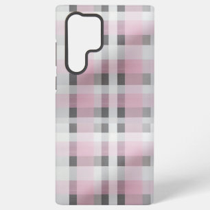 Funda Para Samsung Galaxy S22 Ultra Bonito patrón de cuadros rosa – Tartán de moda