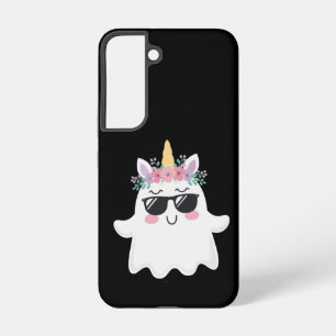 Funda Para Samsung Galaxy S22 Boonicorn Halloween Unicornio Lindo Boo Fantasma N