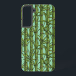 Funda Para Samsung Galaxy S22  Bosque de bambú en azul claro<br><div class="desc">Bosque de bambú pintado a mano,  patrón vector</div>