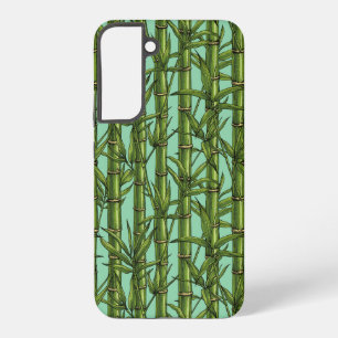 Funda Para Samsung Galaxy S22+ Bosque de bambú sobre azul claro