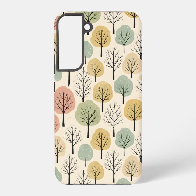 Funda Para Samsung Galaxy Bosque otoñal Pastel de patrón de árbol de caída m (Reverso )