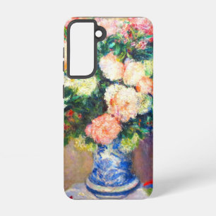 Funda Para Samsung Galaxy S21 Bouquet de crisantemos y un ventilador japonés