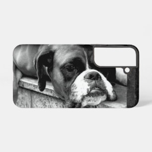 Funda Para Samsung Galaxy S22 Boxer Dog en Windowsill sgcna